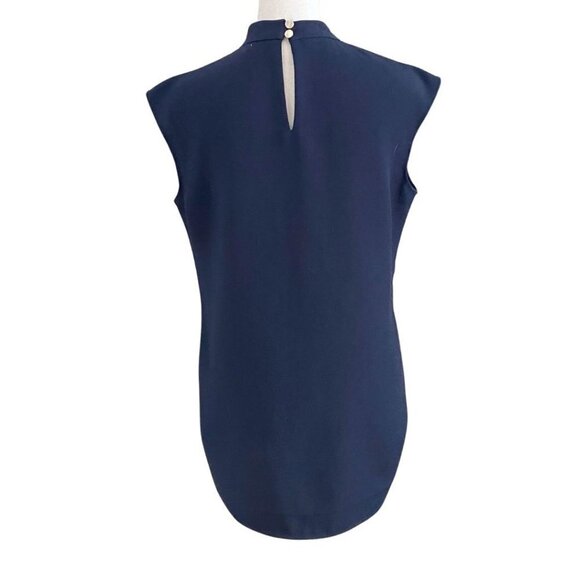 TED BAKER VANIAH NAVY TANK BLOUSE EASY LONGLINE TOP - M - Picture 4 of 10